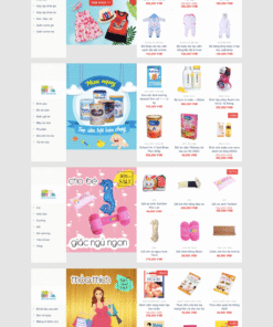 Baby – Mẫu website bán đồ dành cho trẻ em như website Con Cưng