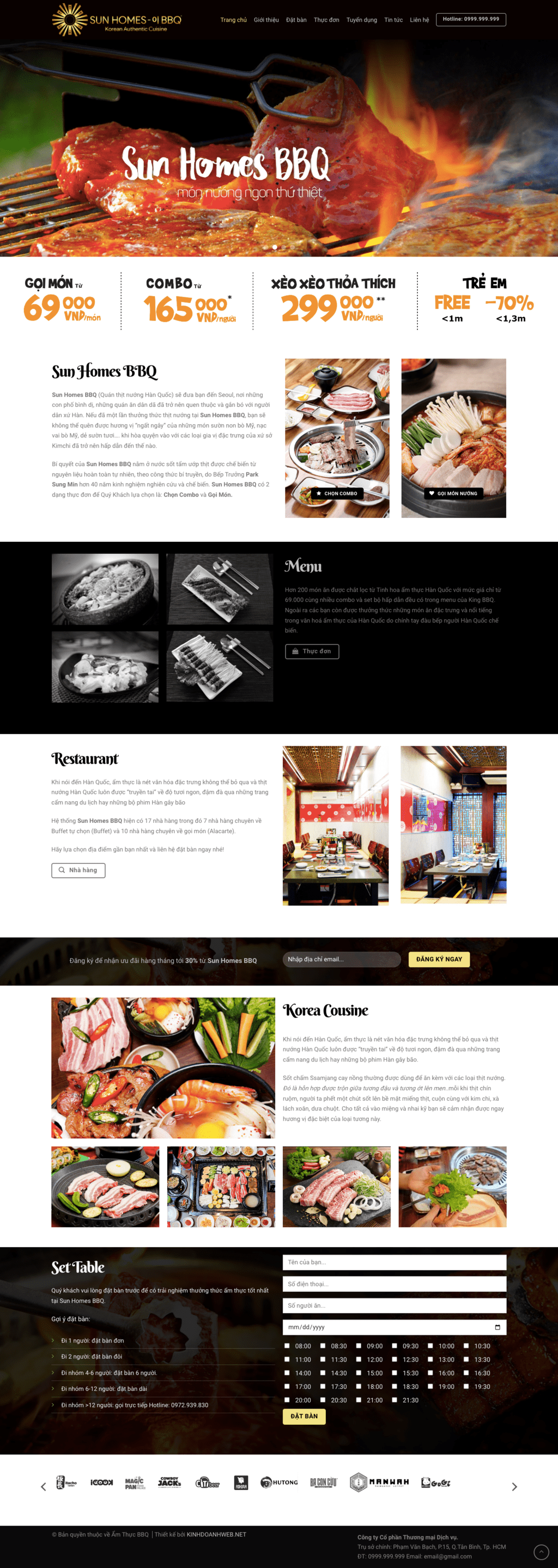 BBQ - Mẫu website nội dung ăn uống