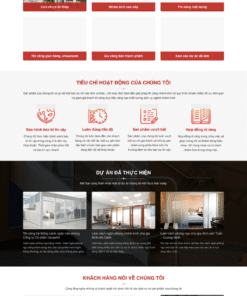 Cửa Nhôm - Mẫu website giới thiệu và bán cửa nhôm không có giỏ hàng