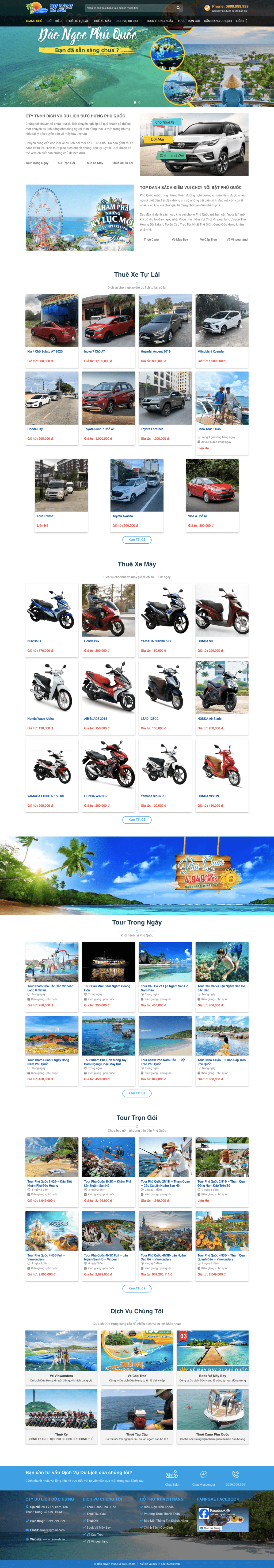 Du lịch 06 – Mẫu website giới thiệu về dịch vụ du lịch
