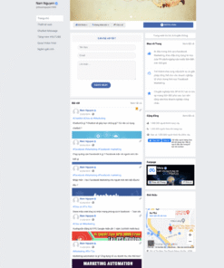 Facebook - Mẫu website nội dung tin tức kiểu facebook