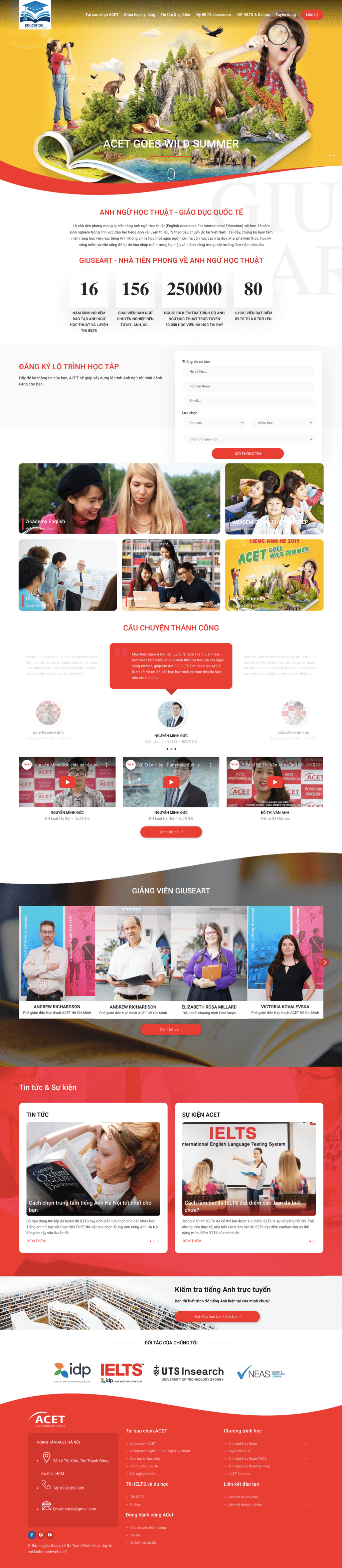 Giáo dục 07 - Mẫu website planding page về giáo dục - đào tạo - khoá học