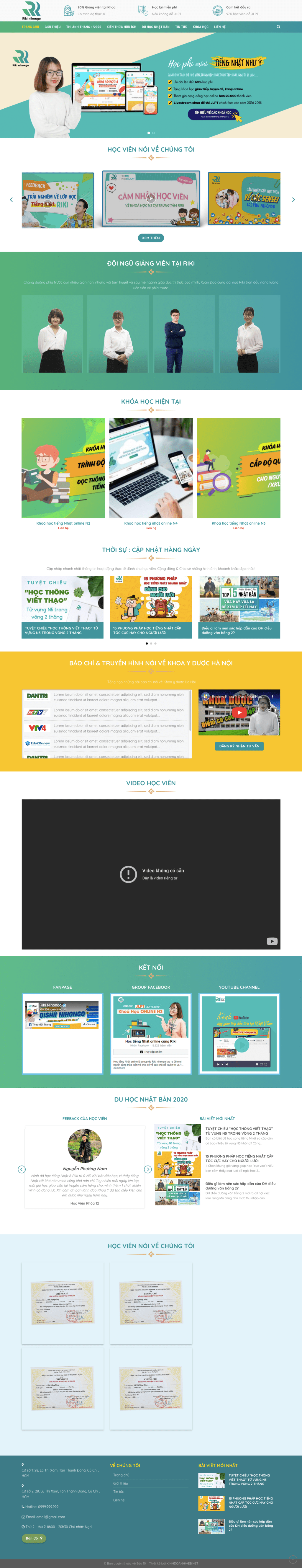 Giáo dục 10 - Mẫu website planding page về giáo dục - đào tạo - khoá học