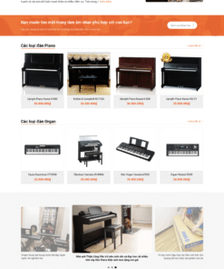 Học đàn - Mẫu website về học đàn