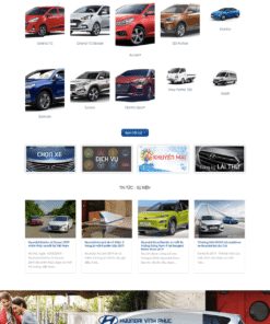 Hyundai - Mẫu website giới thiệu và bán xe hyundai