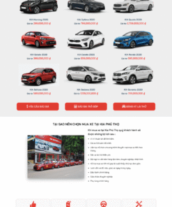 Kia - Mẫu website giới thiệu và bán xe KIA