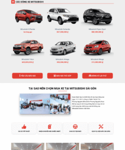 Mitsubishi - Mẫu website giới thiệu và bán xe mitsubishi
