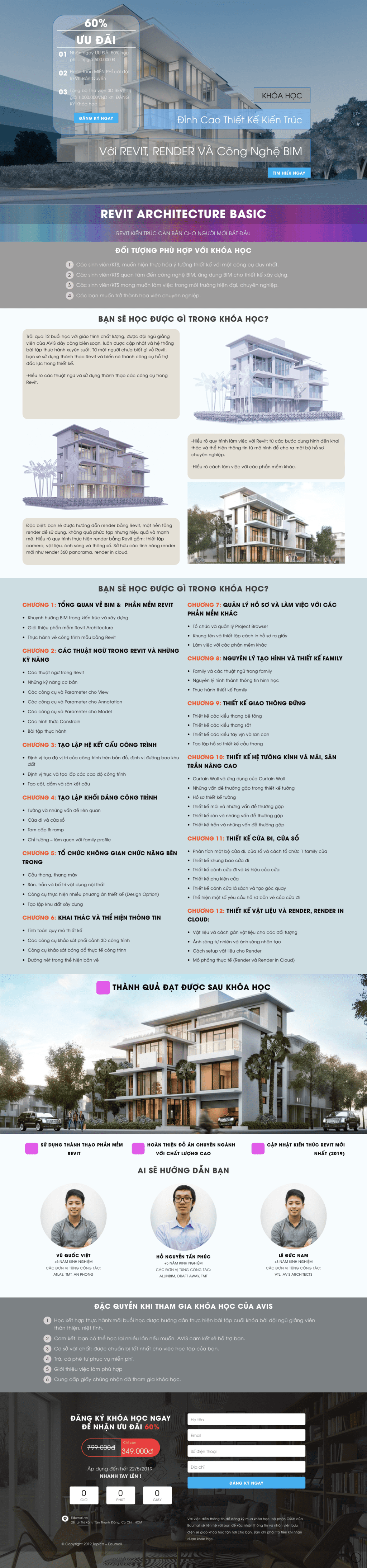 Planding page 01 - Mẫu website planding page giới thiệu về khoá học