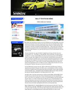 Toyota 01 - Mẫu website giới thiệu và bán xe toyota